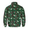 Herren Casual Sweatshirt mit Stehkragen und Weihnachtsdruck für die Feiertage