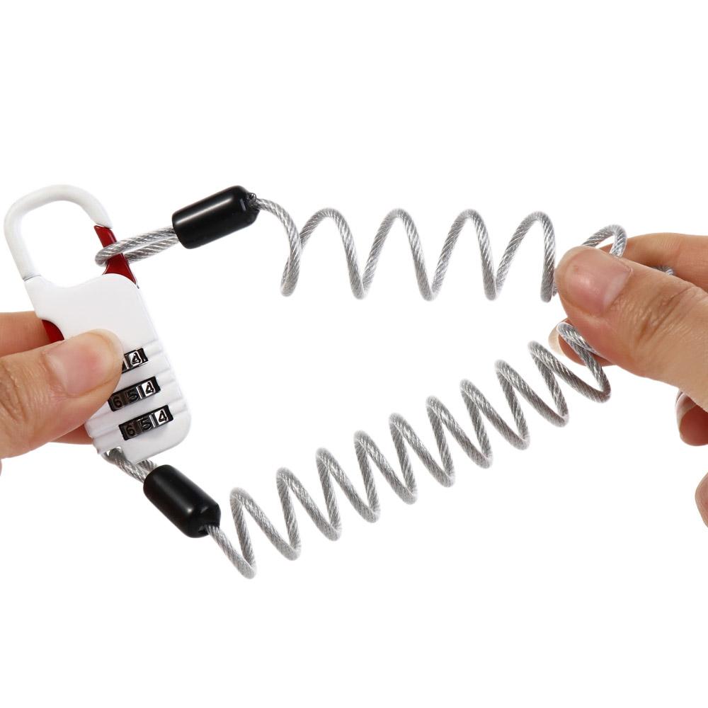 Zinc Aluminum Zinc Zinc Alloy Anti Theft Motorcycle Wire Rope Bicycle Safety Rope Lock  Unisex