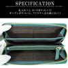 Cyprus Green [Type 2] Long Wallet for Men and Women, Made from a Single Piece of Genuine Snakeskin Leather, with a Round Zipper, Coin Purse, Card
