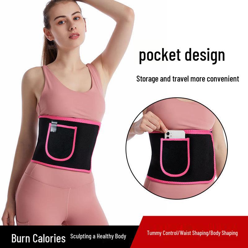 Silver Ion Waist Belt: Fitness & Yoga Sweat Wrap for Running and Fat Burning