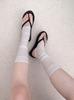 Summer Mesh Calf Socks Cover Women'S Cold And Breathable Sunscreen Stacking Socks Solid Color Horse Oil Half Leg Cover With Flip-Flops