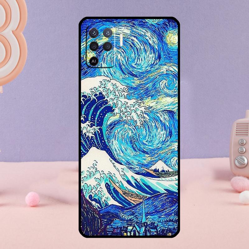 The Great Wave Phone Case For Oppo A78 A98 A80 A40 A60 A18 A38 A58 A15 A17 A77 A74 A94 A54 A57S A16 A76 A96