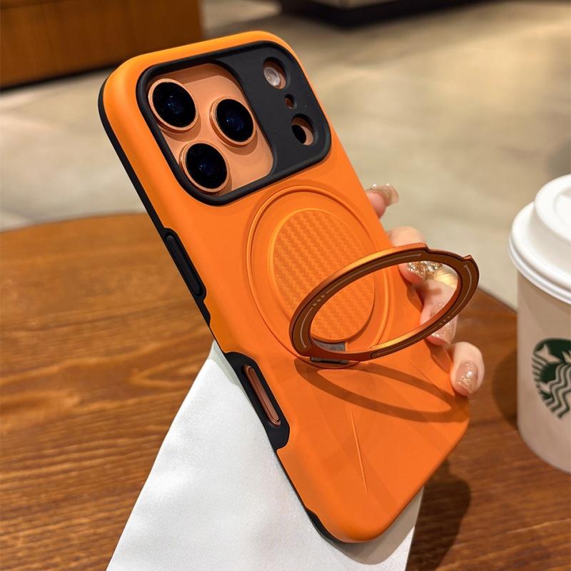 Magnetic For Magnetic Stand Holder Matte Case For iPhone 17 Air 16 Pro Max 11 12 13 14 Plus XR Soft Silicone Armor Bumper Cover