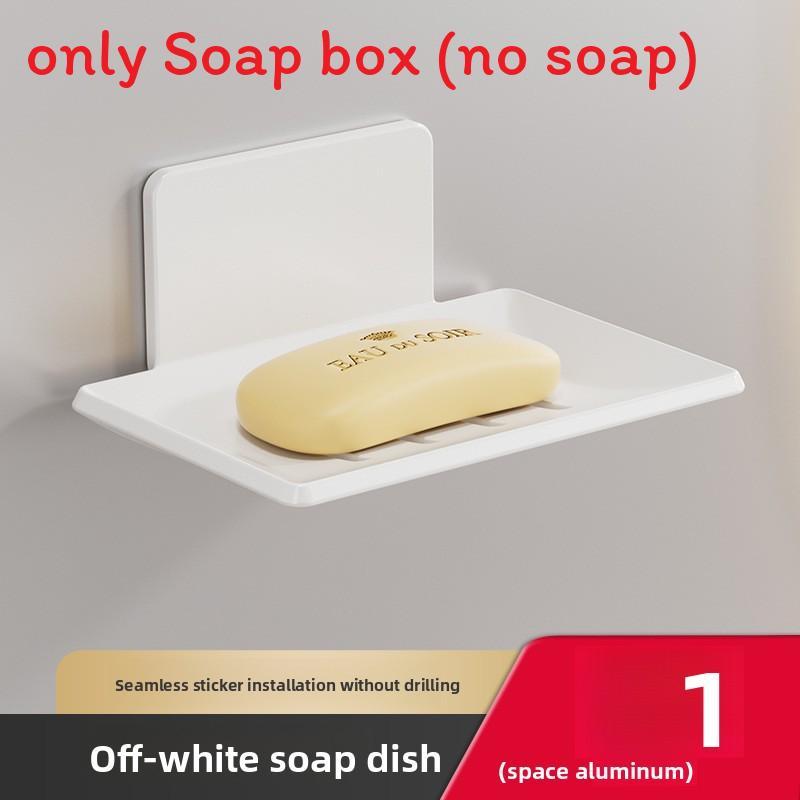 Space Aluminum Soap Dish Wall Mount With Drainage For Bathroom Storage