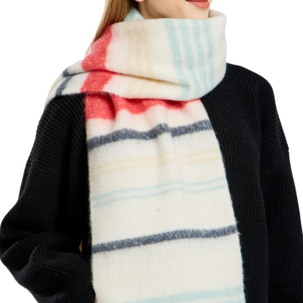 Knitted wool scarf women's autumn and winter mohair thickened winter warm scarf versatile shawl red