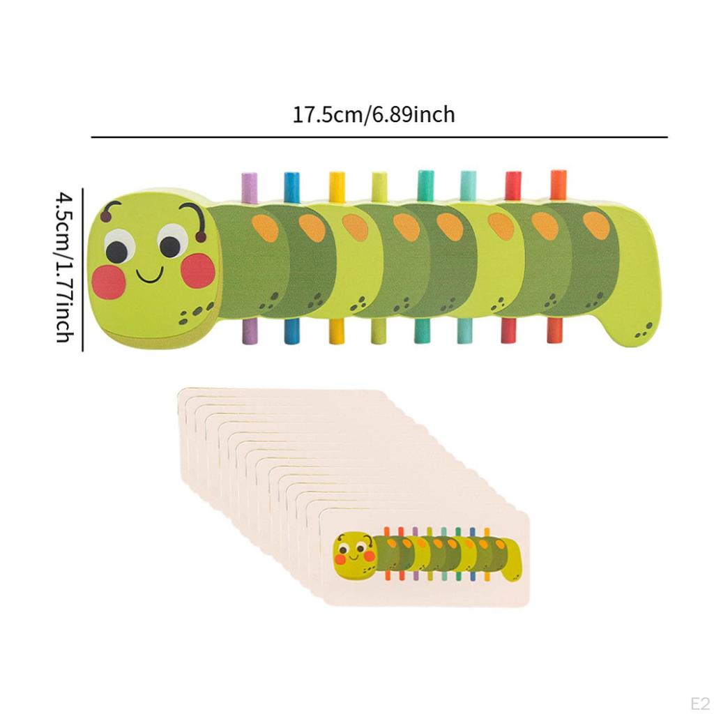 Wooden Matching Toy Fine Motor Early Education Coordination Color Sorting Learning Tool for