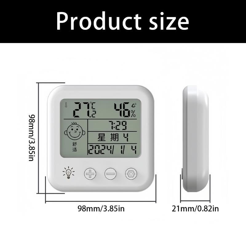 Digital Temperature Humidity Monitor Wide Ranges Measurement Portable ABS Hygrometer For Indoor Outdoors Environment