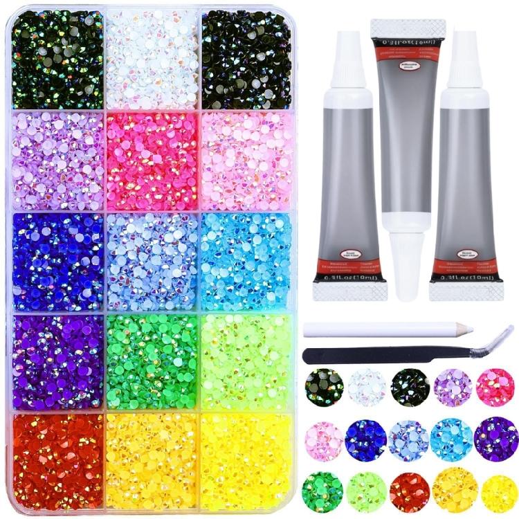 

Покрытые гальваническим способом смоляные стразы в 15-секционном кейсе. Идеально для декора ногтей и бижутерии. 1