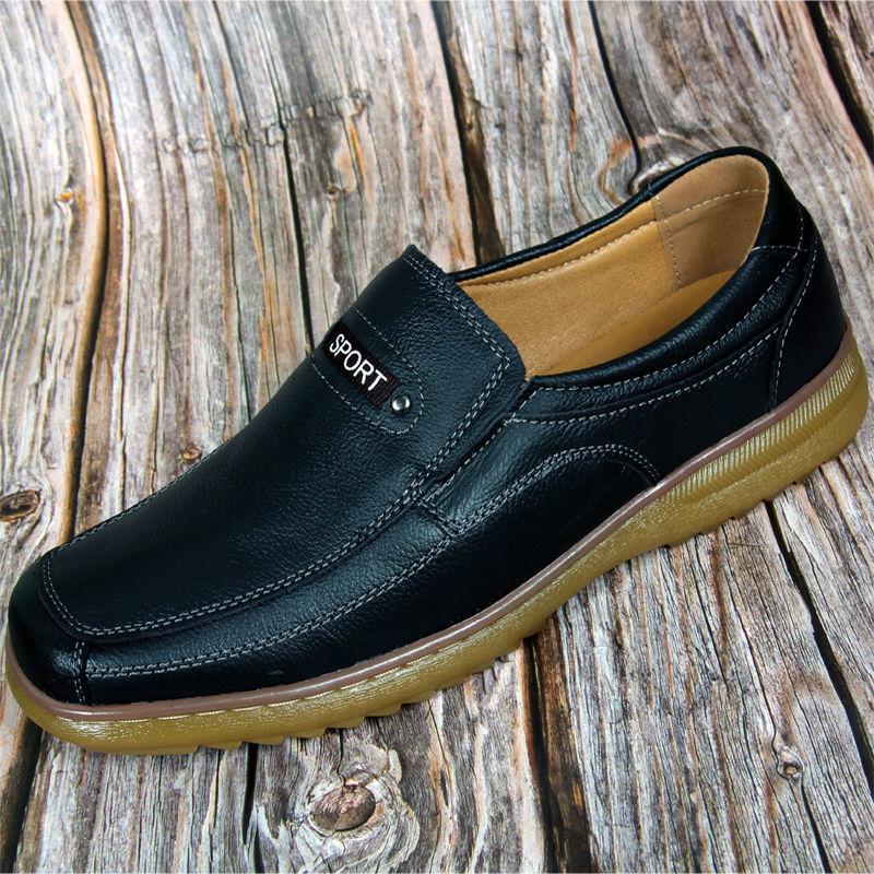 Fashion Fashion 2025 Trend Soft Square Toe Men's Leather Shoes High Quality Comfortable Luxury Sale Adults Common on Pu Male Casual Shoe