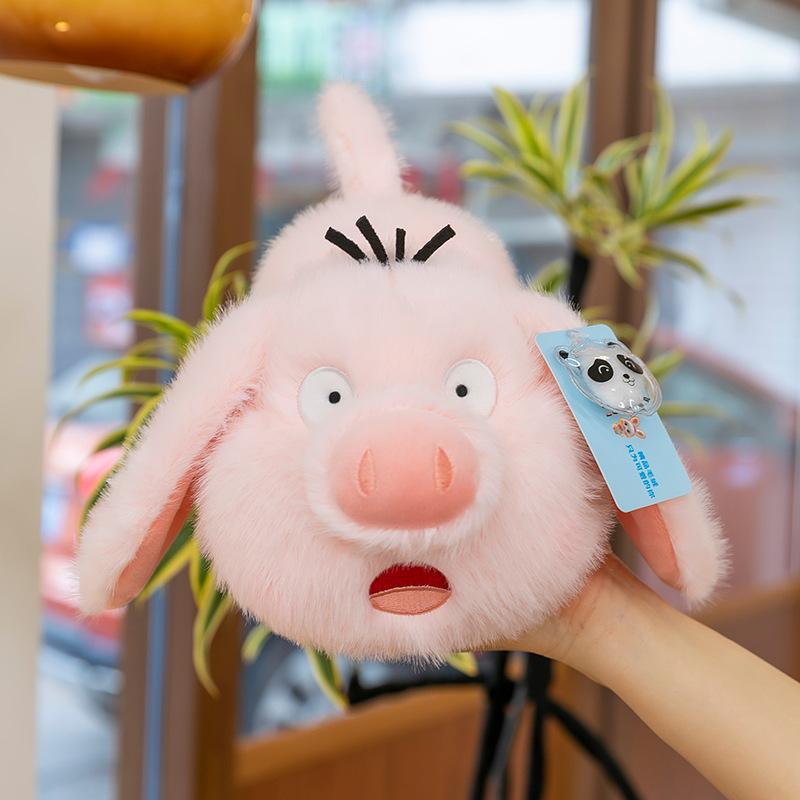 The New Nezha Mount Flying Pig Soothes the Doll Cute Plush Toy Doll Ornament for Friends and Girlfriends' Birthdays