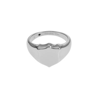 Fossil Heritage Shield Stainless Steel Signet Ring