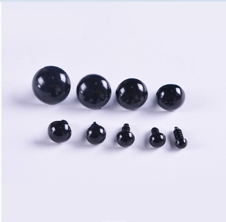 

All Black Plastic Animal Eyes for Crafts & Toys - Black Teddy Bear Eyes 5MM