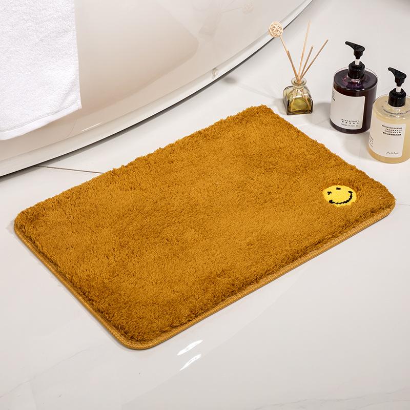 New Smiley Face Carpet Ultra Soft Home Carpet Mat Household Bathroom Water-Absorbent Non-Slip Doormat