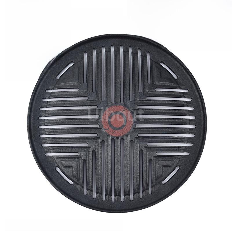 Stainl Steel Non-sti BBQ Net Tray Round Plate Pan Restaurant Round Fried Meat Korean Bbq Grill Grille Barbecue Korean Grill Pan