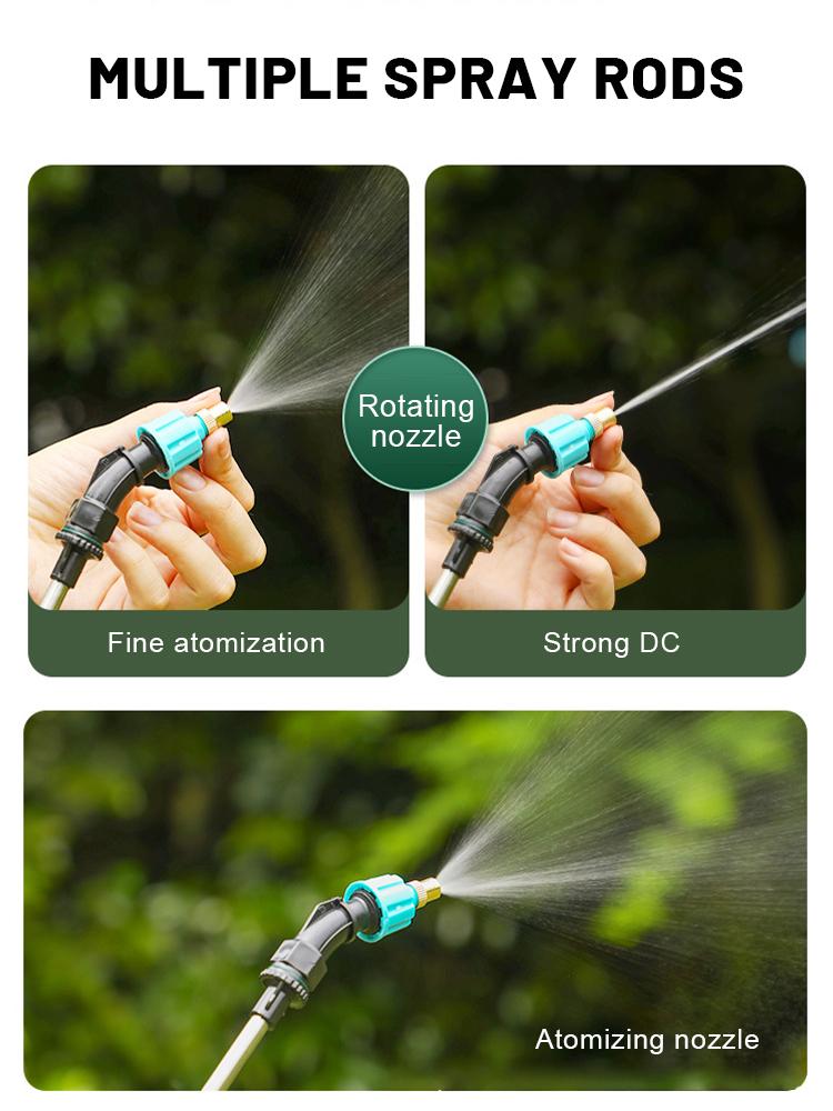 5L/8L Electric Sprayer Equipped with 3 adjustable nozzles Plastic backpack sprayer Garden Irrigation Sprayer Plant Agricultural