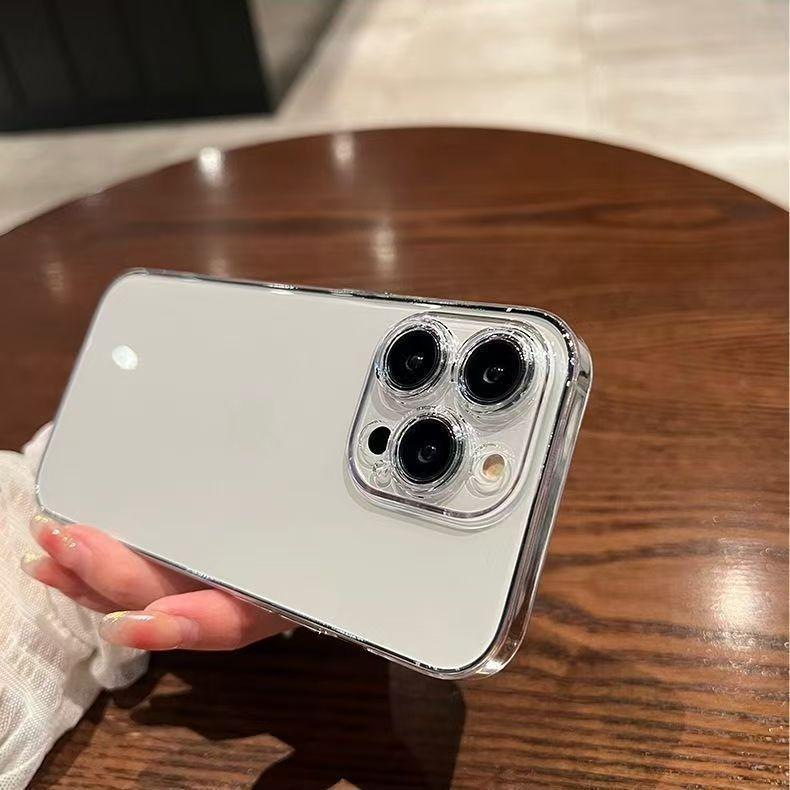 5 Holes Silicone Transparent Case For iPhone 16 15 11 12 13 14 Plus 15 Pro Max 13 Mini 16e Ultra Thin Clear TPU Cover Bag