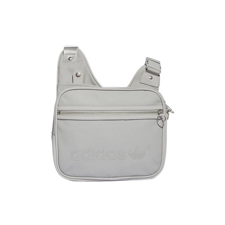 

Adidas Originals Trefoil Letter Logo Vintage Solid Color Polyurethane Chest Bag Crossbody Bag Regular Unisex Couple Style Unisex bags Gray HD9693 Gray