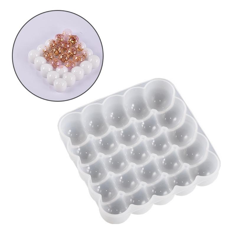 Half Bead Coaster Molds Square Silicone Coaster Mold Cup Mat Mold Square Epoxy Casting Mold for Resin Coaster Home Decor