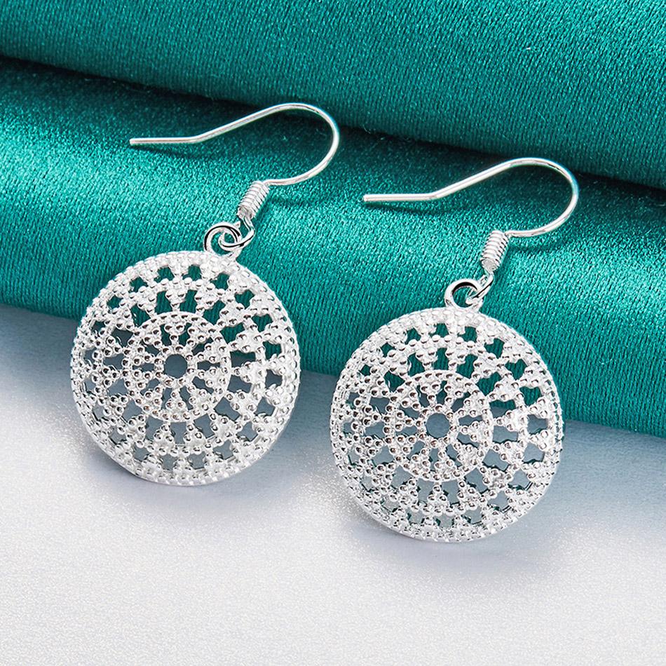 

Очаровательные серьги из стерлингового серебра 925 пробы с круглым щитом ME060