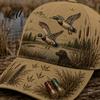 Copricapo Stile Outdoor Americano Cappellino da Baseball Vintage da Caccia Cappello con Fantasia Cane da Caccia Traspirante Assorbi Umidità Unisex Cappellino Regolabile per Viaggi Quotidiani