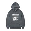 Vintage Moo Deng Print Hoodie Fuuny Baby Hippo Meme Hooded Sweatshirt Men Women Fashion Casual Oversized Fleece Cotton Hoodies
