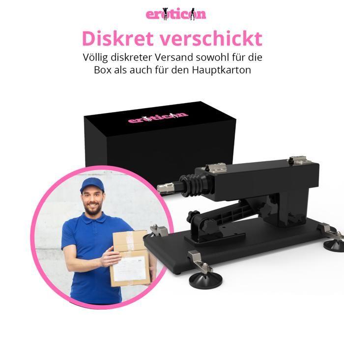 Machine sexuelle automatique Eden – Action de poussée multi-angles, machine à baiser puissante - unisex sextoy - avec 7 accessoires