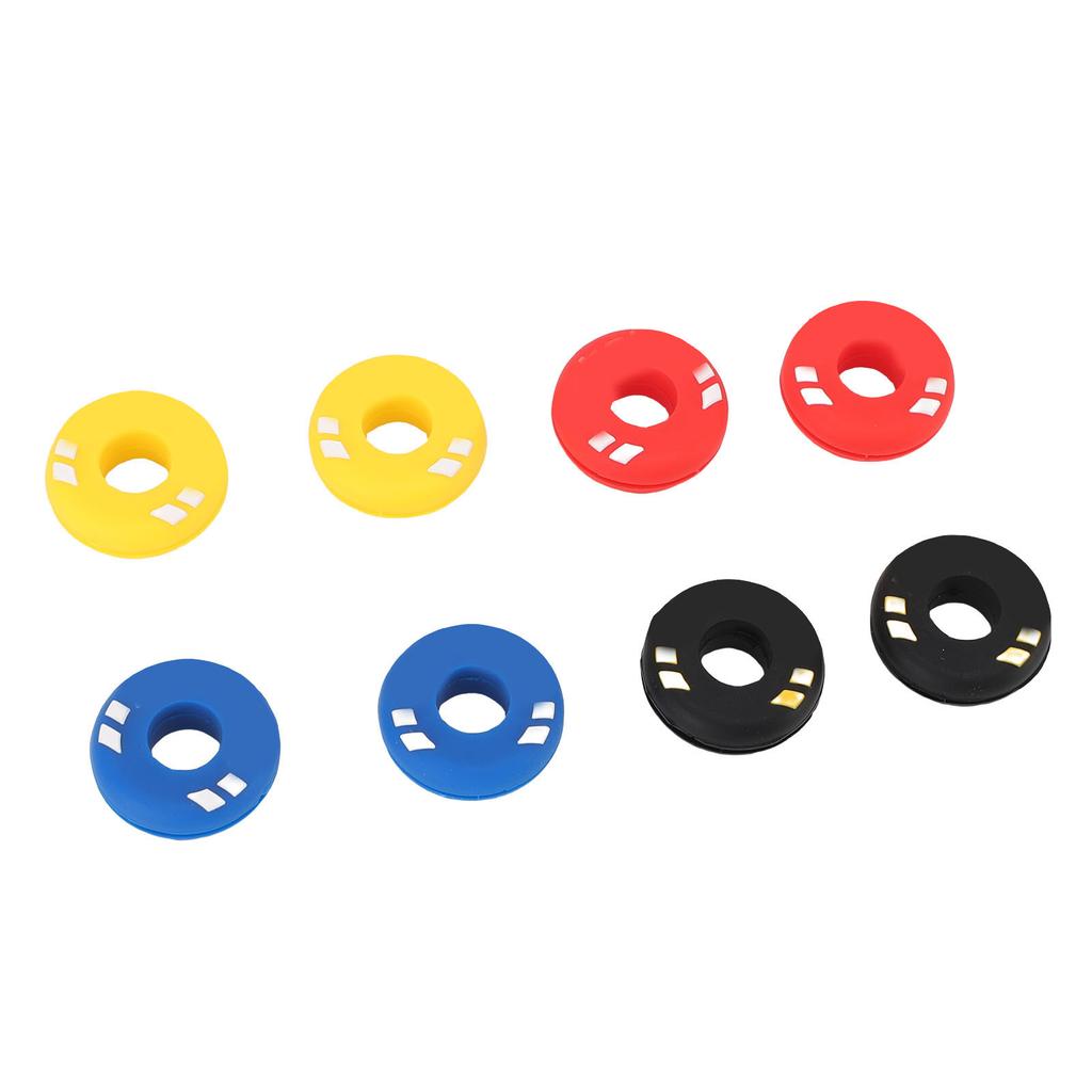 8Pcs Tennis Racquet Vibration Dampener Rubber 4 Colors Tennis Shock Buffer for Practices Performances