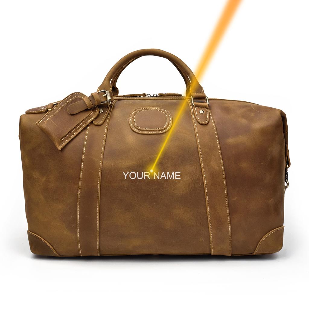 Business Travel Bag Handbag Genuine Leather Male Duffle Bags Airplane Extra Large Luggage Bag On Flights Custom Men Gift Bag