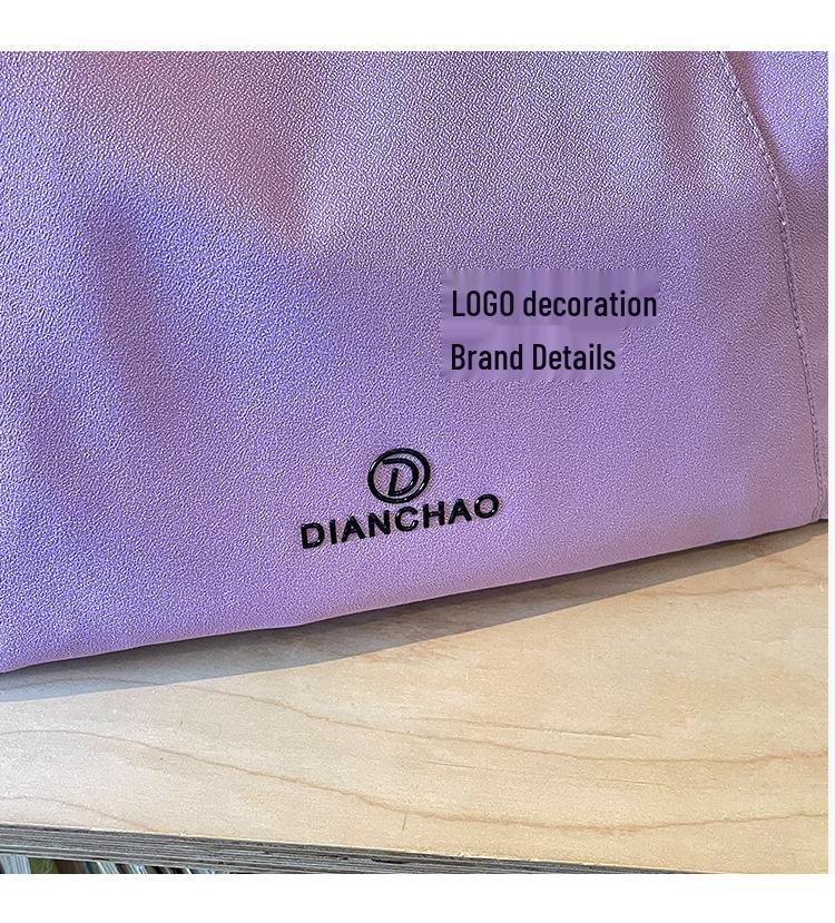 Lightweight Short-Distance Travel Tote: New Fashion Solid Color Handbag with Large Storage Capacity