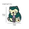 Funny Pokemon Metal Badge With Cartoon Character Design And Droplet Oil Craft