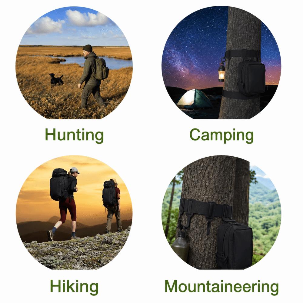 Woven Webbing Gear Hanging Hook Multi-Hooks Hunting Gear Hanger  Outdoor Gear Storage