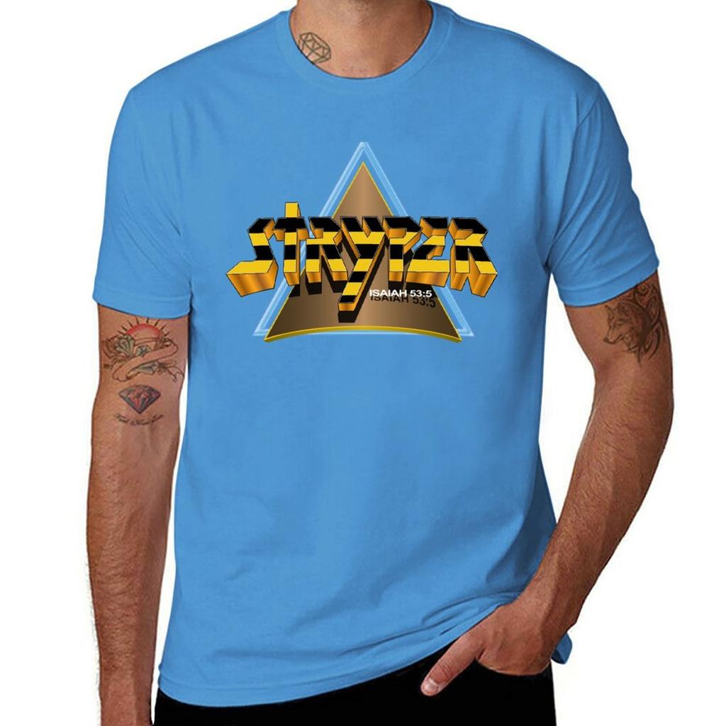 Stryper - Logo s trojúhelníkem Tričko přizpůsobené sportovním fanouškům nadměrná pánská trička
