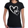 Double Heart Love | FUNNY | NOVELTY | JOKE | T-SHIRT LADIES TEE TOP