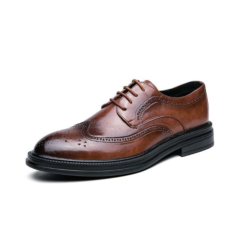 Summer Brock British Best Man Suit Groom Wedding Gift Black Business Dress Casual Leather Shoes Men