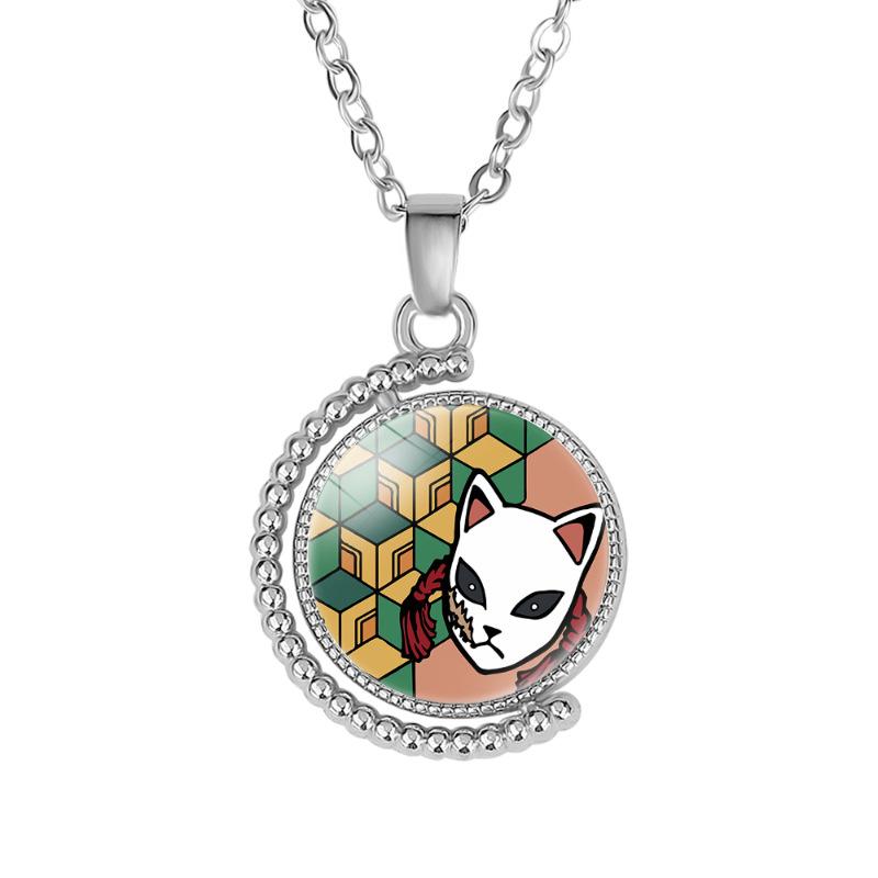 Demon Dualsided Unique Slayer Pendant Necklace For Enthusiasts Anime