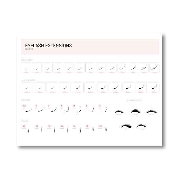 Lash Extensions Technician Guide Posters and Prints Makeup Wall Art Picture Room Decor Eyelash Business Form Art Canvas Poster
