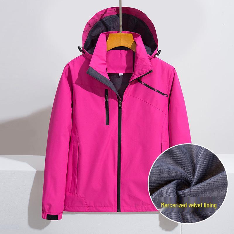 Unisex Windproof Waterproof Fleece Jacket for Autumn/Winter Outdoor Activities