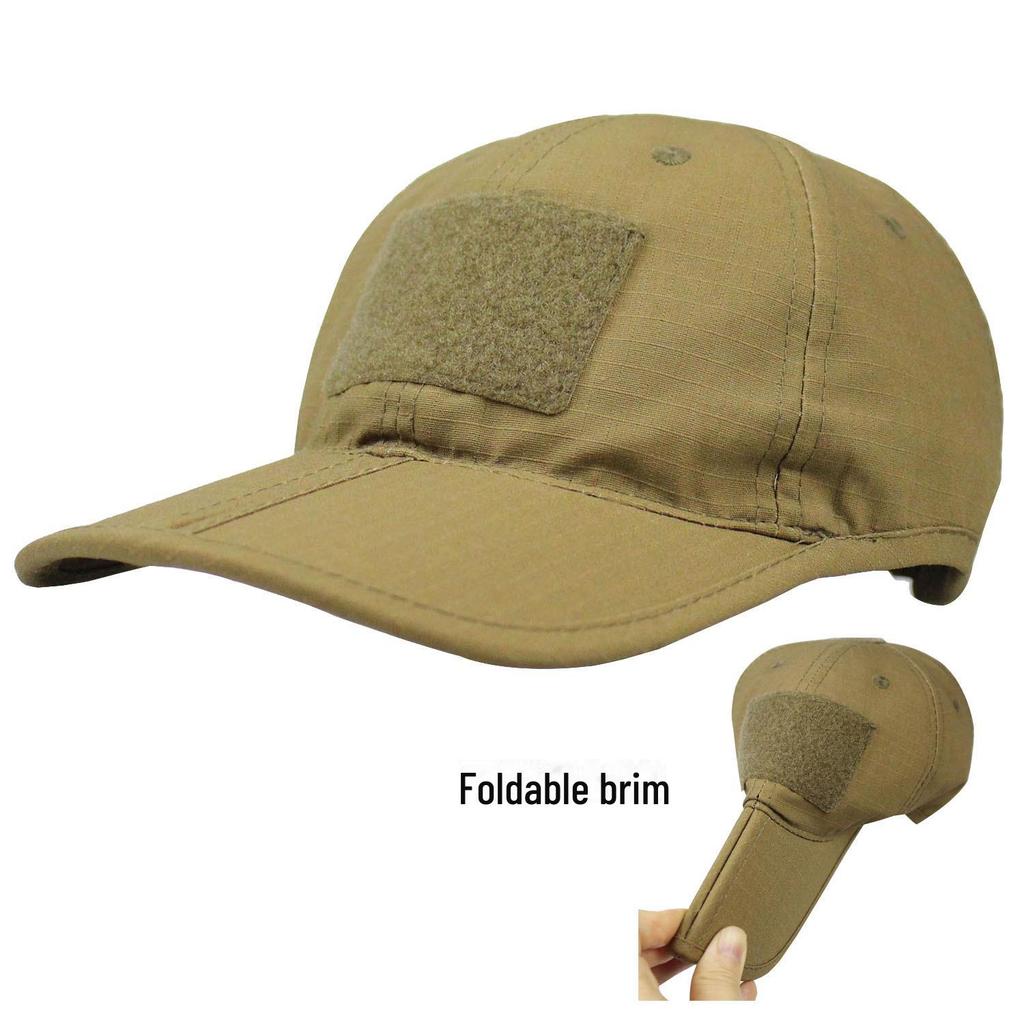 Men's Camouflage Sunshade Tactical Baseball Cap - Foldable, Velcro, Sun Protection, and Ideal for Outdoor and Fishing Activities.