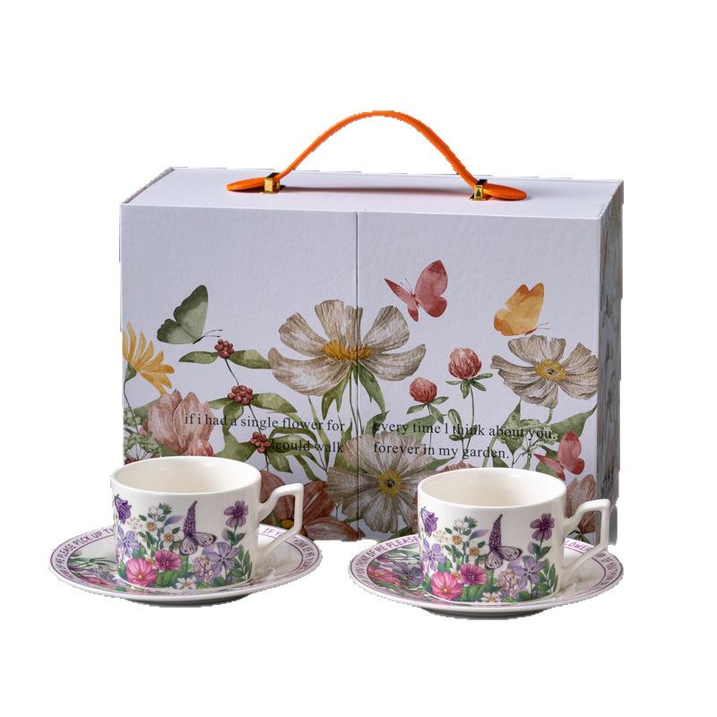 Original Designer Ceramic Cups And Saucers Direct Sales Afternoon Tea Coffee Cup Set Cup And Saucer Gift Box Gift