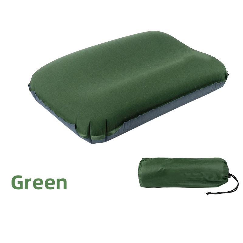 Self Inflating 3D Foam Pillow Portable Camping Travel Pillow Lightweight Compact Neck Support for Outdoor Rest Tent Sleep