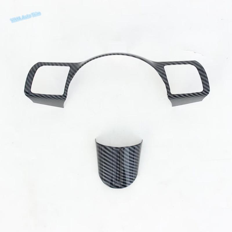 LHD Car Steering Wheel Frame Decoration Cover Trim For Hyundai Tucson NX4 2025 & KONA 2025 ABS Carbon Fiber Interior Accessories