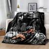 Retro Totenkopf Motorrad bedruckte Decken Picknickdecke Flansch Warme Decke Haus Reise Decken Bettwäsche Geburtstagsgeschenk