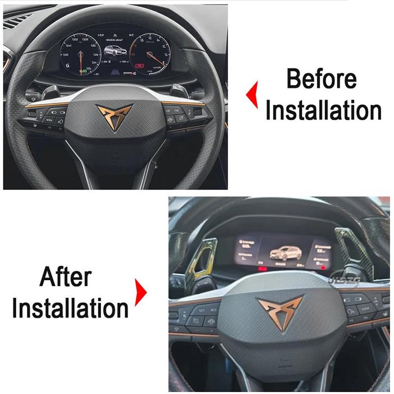 Impresión de Fibra de Carbono Para Cupra Ateca Formentor Leon Volante del Coche Paletas de Cambio Palancas de Marchas Extensión DSG