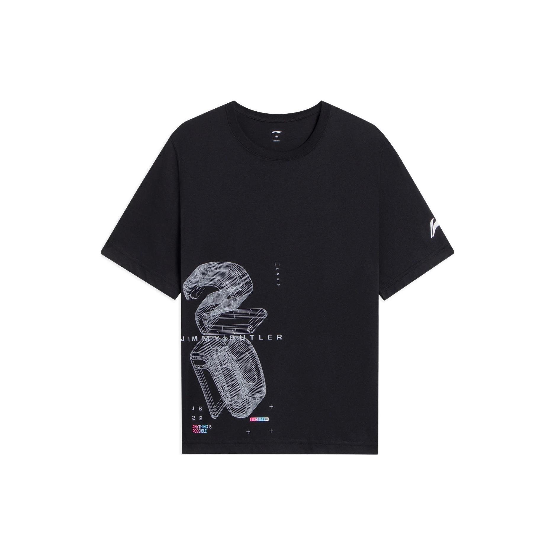 Li-Ning Jimmy Butler Fast Dry Basketball T-shirt Black Men s ATSS371-1 L