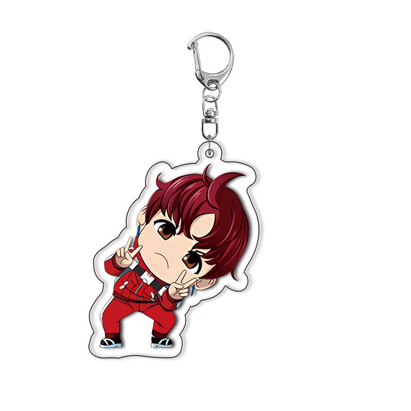 Dan Da Dan Anime Keychain Cute Character Key Ring For Accessories Bag Cartoon Pendant Keyring Fans Friends Gifts