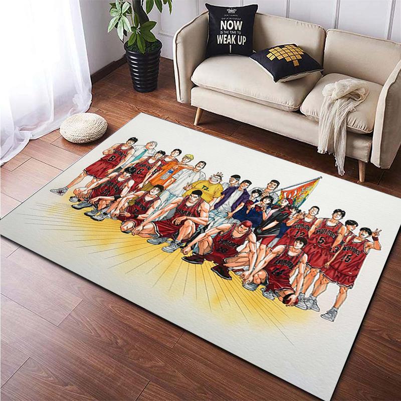 Slam Dunk Digital Painting Carpet for Living Room Large Area Rug Black Soft Carpet Home Decoration Mats Boho Rugs Picnic