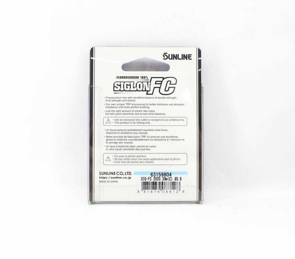 Sunline Fluorocarbon Leader Siglon FC 100% 30m 3lb Diameter 0.14mm (8128)