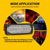 2pcs LED Side Flashing Strobe Warning Light Amber Beacon Emergency Hazard Marker Grille Lamp Bar Tow Truck Trailer Pickup 12-24V