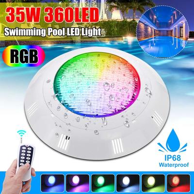 AC12V/DC12-24V 35W LED Unterwasser-Schwimmbadbeleuchtung RGB Farbwechsel IP68 wasserdichte Lampe mit Fernbedienung