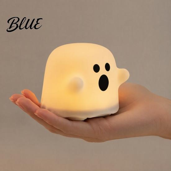 Funny Cartoon Atmosphere Lamp Ghost Night Light Touch Control Dimmable Bedside Lamp USB Rechargeable Squishy Ambient Travel Friendly Light